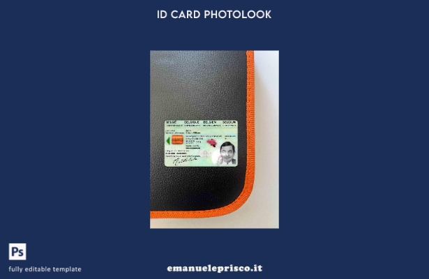 modello FRONTALE photolook ID Belgio stile verificato